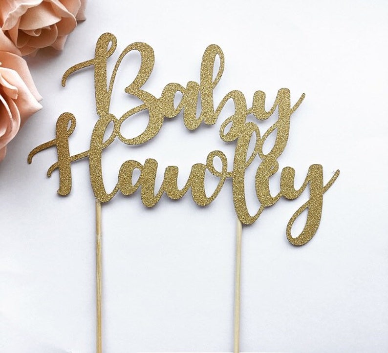 Personalised Baby Shower Cake Topper Baby Shower Cake Topper Etsy UK