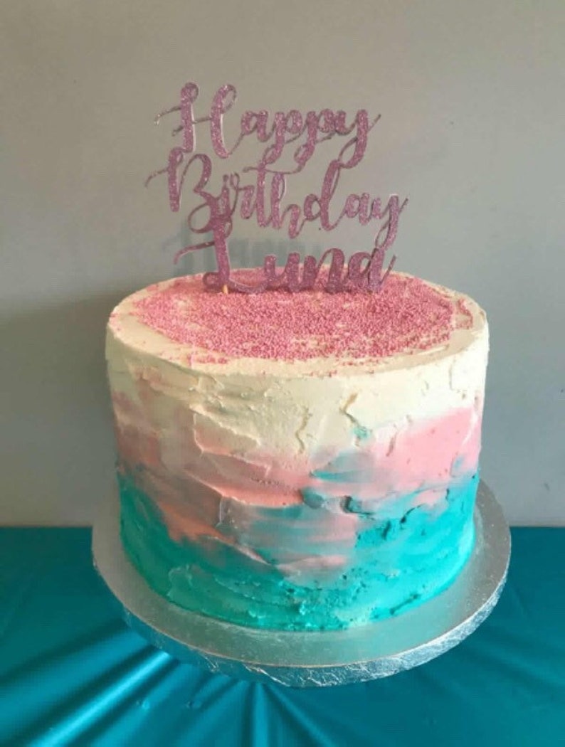Personalised Happy Birthday Cake Topper Personalised Birthday | Etsy