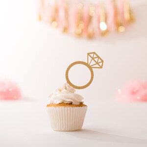 Diamond Ring Cupcake Toppers Diamond Ring Engagement Cupake - Etsy