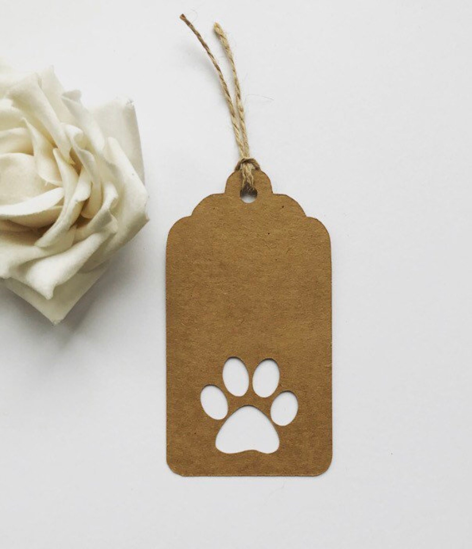 Paw Print Gift Tag Dog Paw Print Gift Tag Dog Wrapping Etsy UK