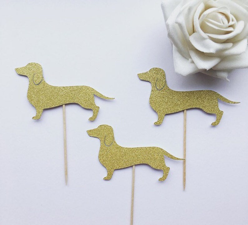 Dachshund Cupcake Topper Sausage Dog Cake Topper Dachund - Etsy Canada
