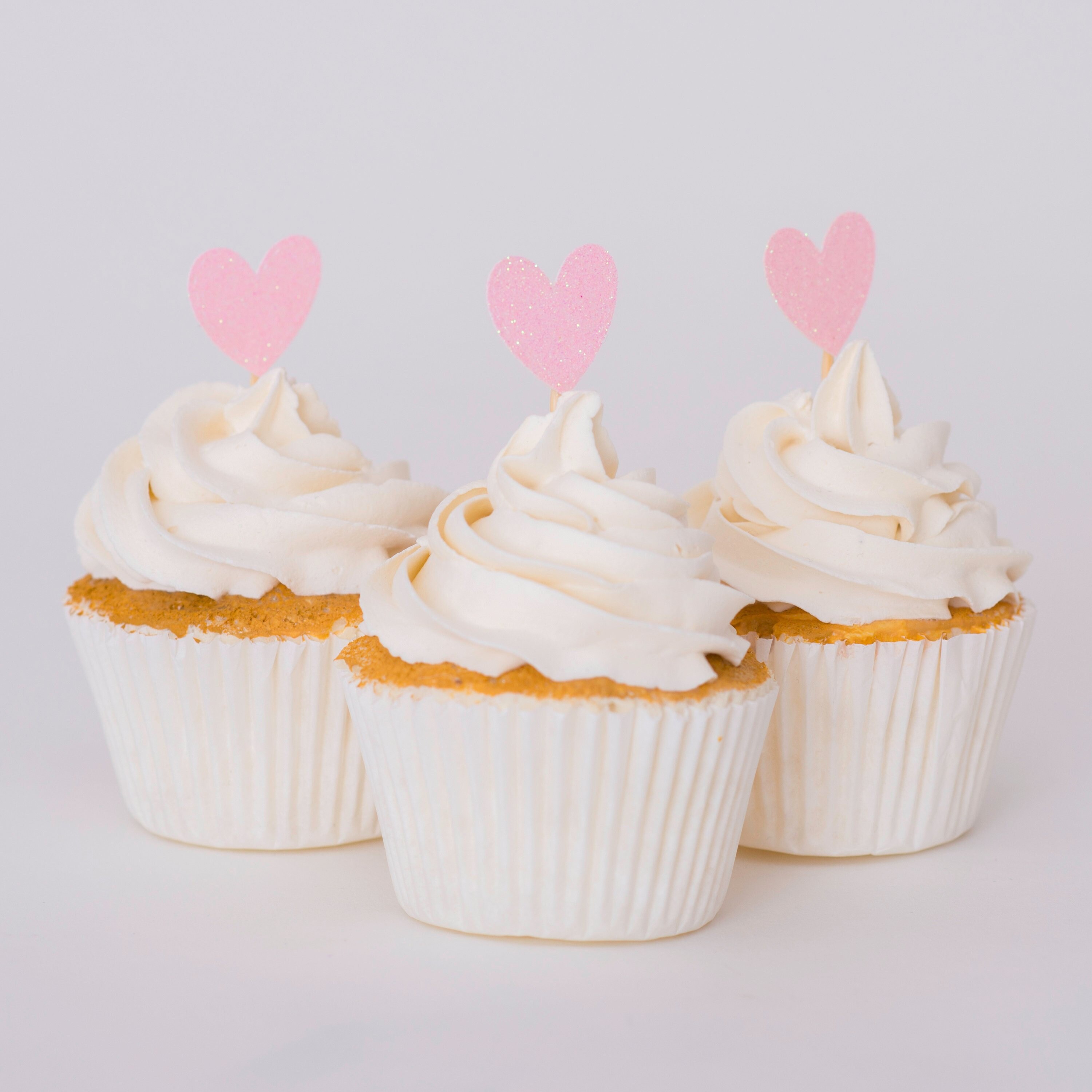 Heart Cupcake Toppers Love Heart Cupcake Topper First Etsy