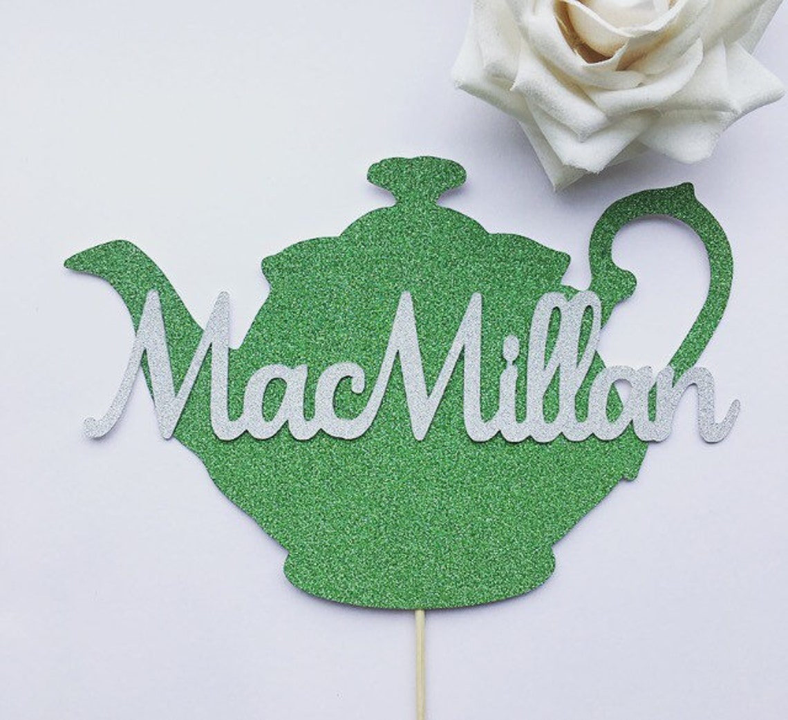Teapot Cake Topper Tea Party Cake Topper Afternoon Tea Etsy