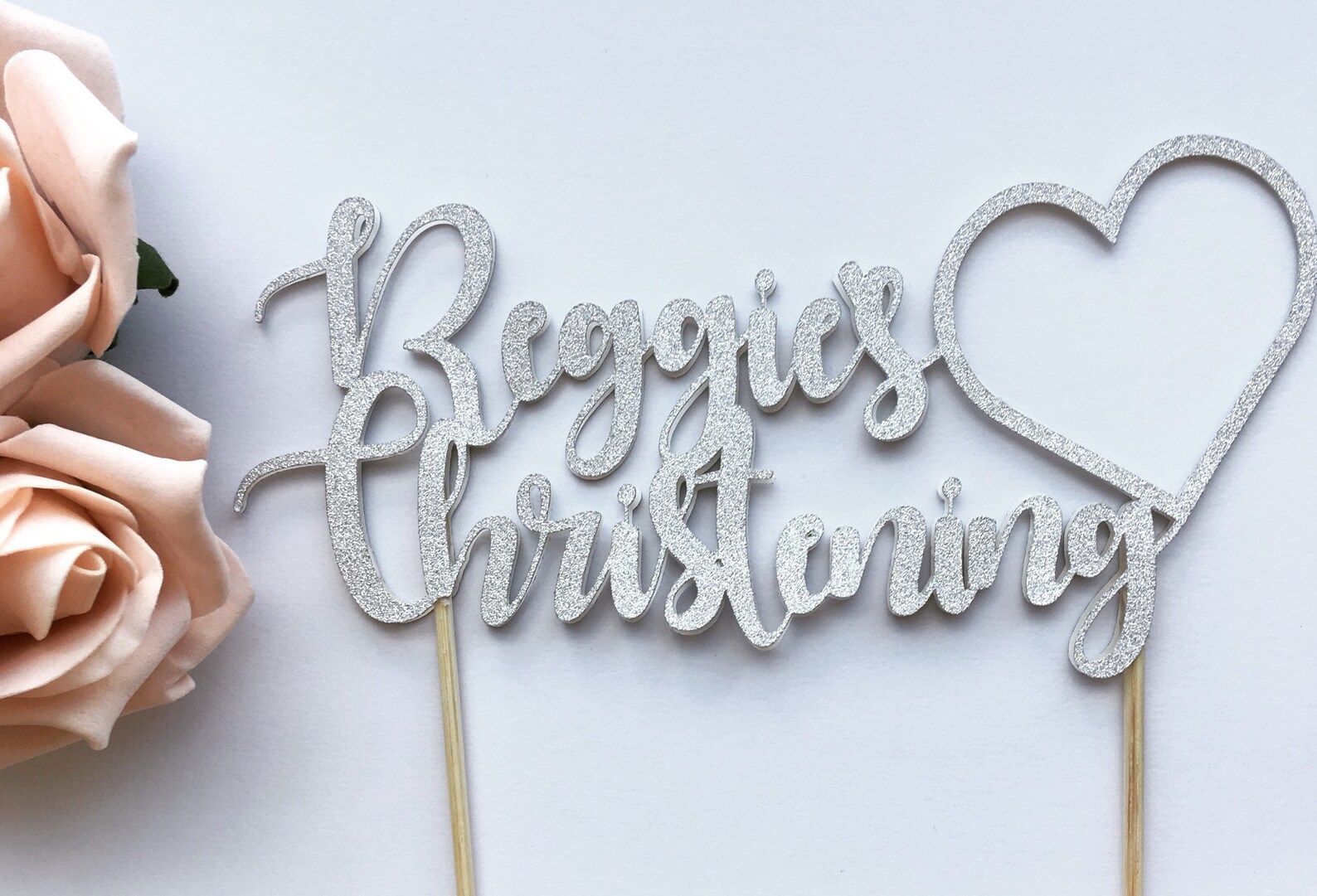 Personalised Christening Cake Topper Girls Christening Cake Etsy