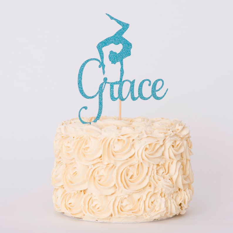 Gymnastics Cake Topper Cake Topper With Name Gymnastics Party Decor