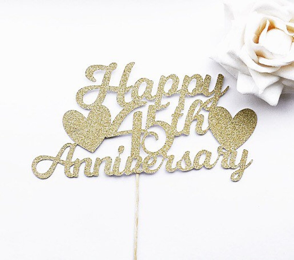 45th Anniversary Cake Topper Sapphire Wedding Anniversary