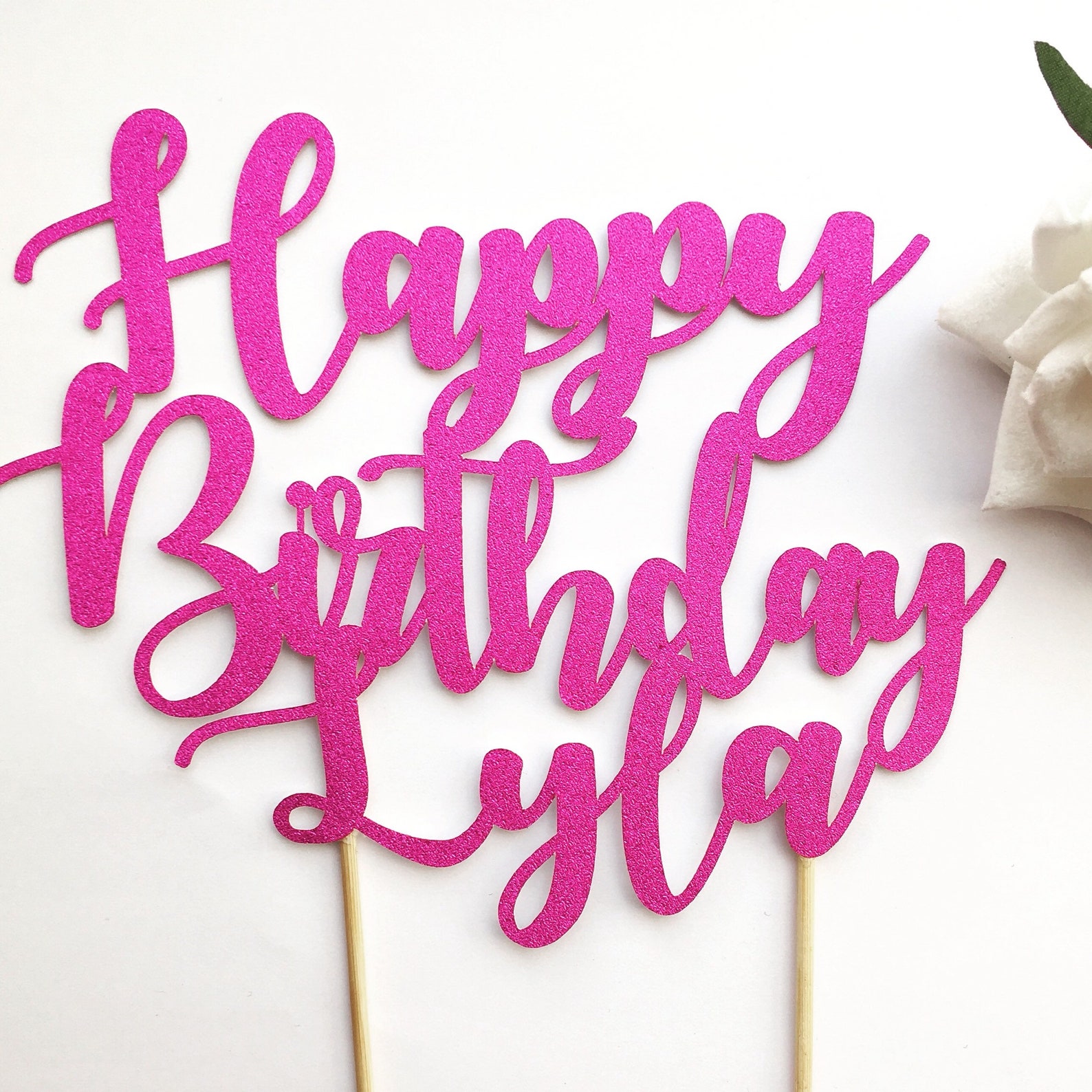 Personalised Happy Birthday Cake Topper Personalised Birthday Etsy