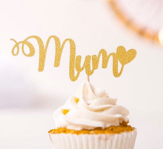 Mother's Day Cupcake Toppers Personalised Name Cupcake | Etsy