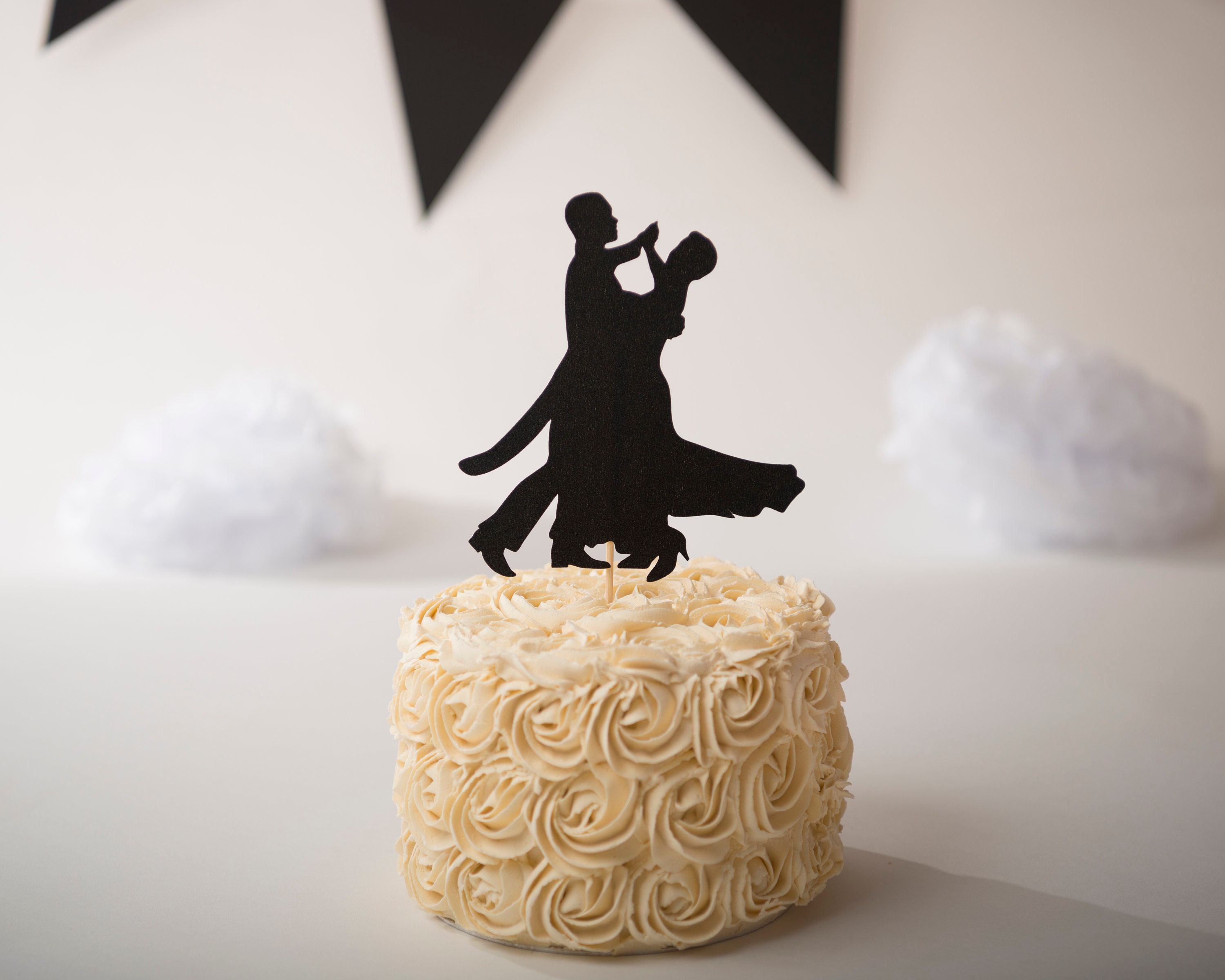 Ballroom Dancing  Couple in Hold Celebration Cake Topper Acrylic-M 