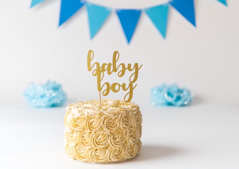 Baby Boy Cake Topper Boy Baby Shower Cake Topper Baby Boy Etsy