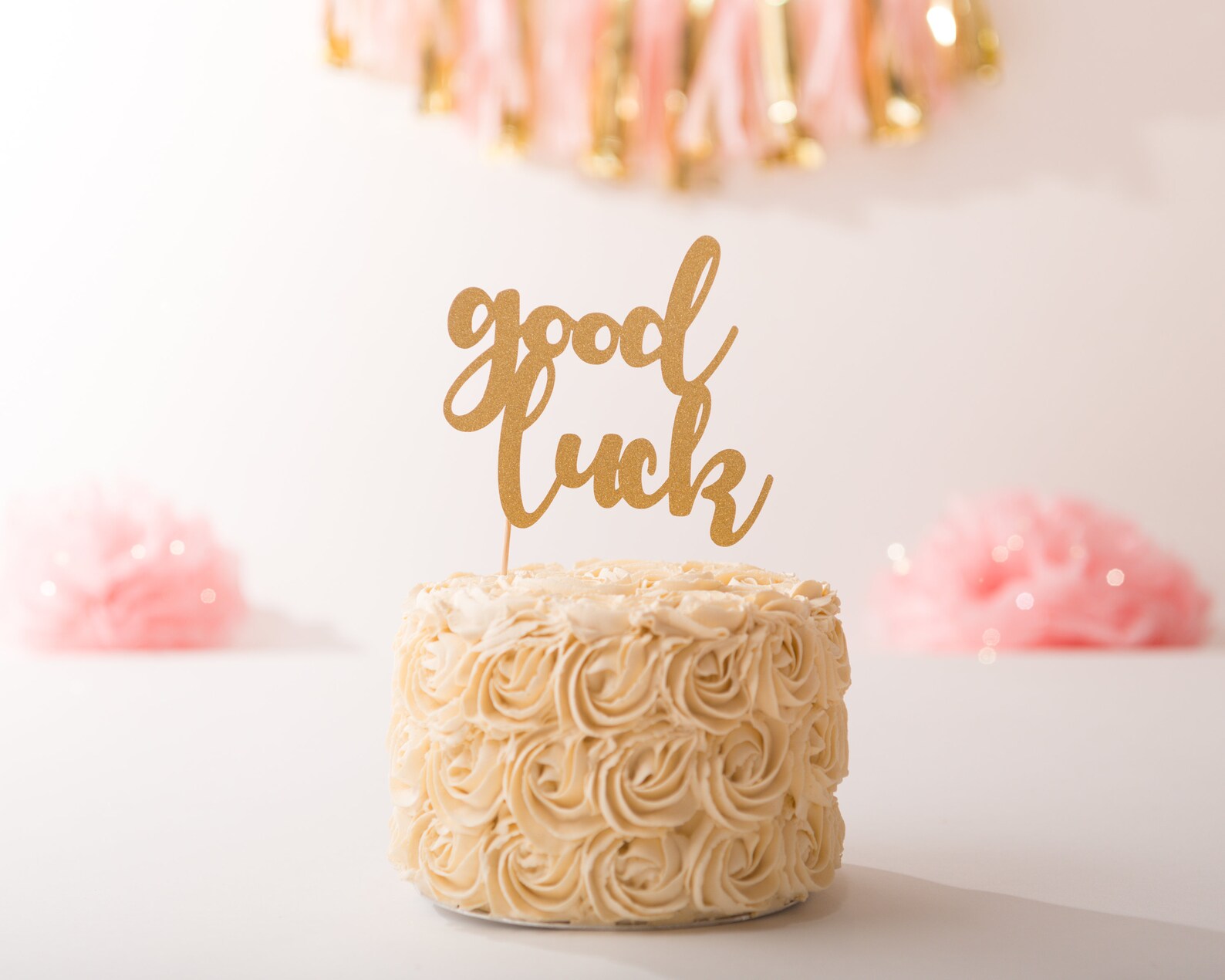 Good Luck Cake Topper Good Luck Topper Good Luck Party Etsy UK