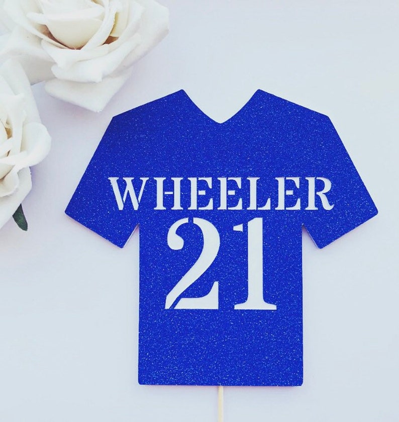 Football Shirt Cake Topper Boys Birthday Cake Topper Etsy