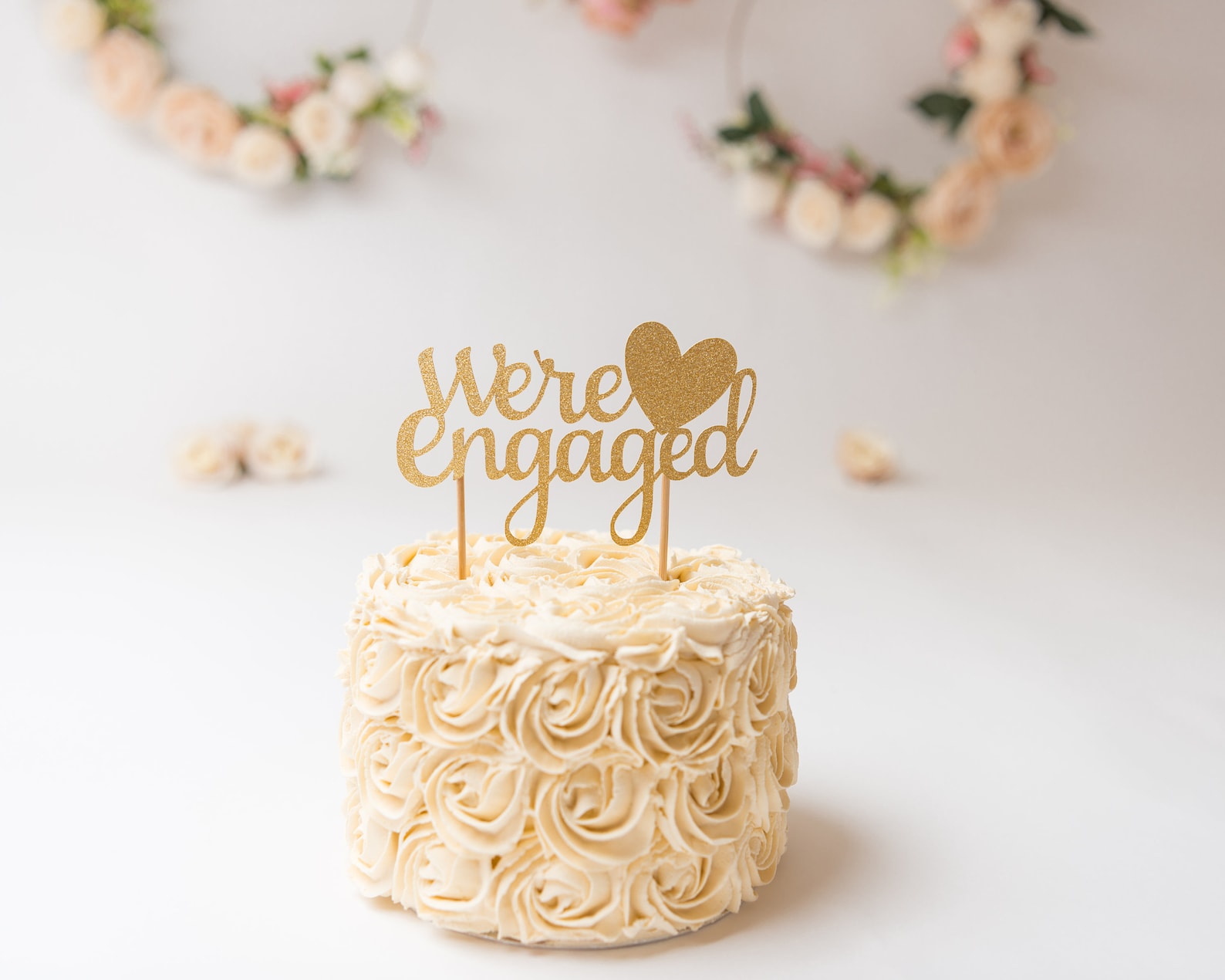 We're Engaged Cake Topper Engagement Party Cake Topper Etsy UK