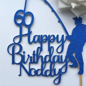 Fishing Cake Topper Personalised Fishing Cake Topper Male - Etsy