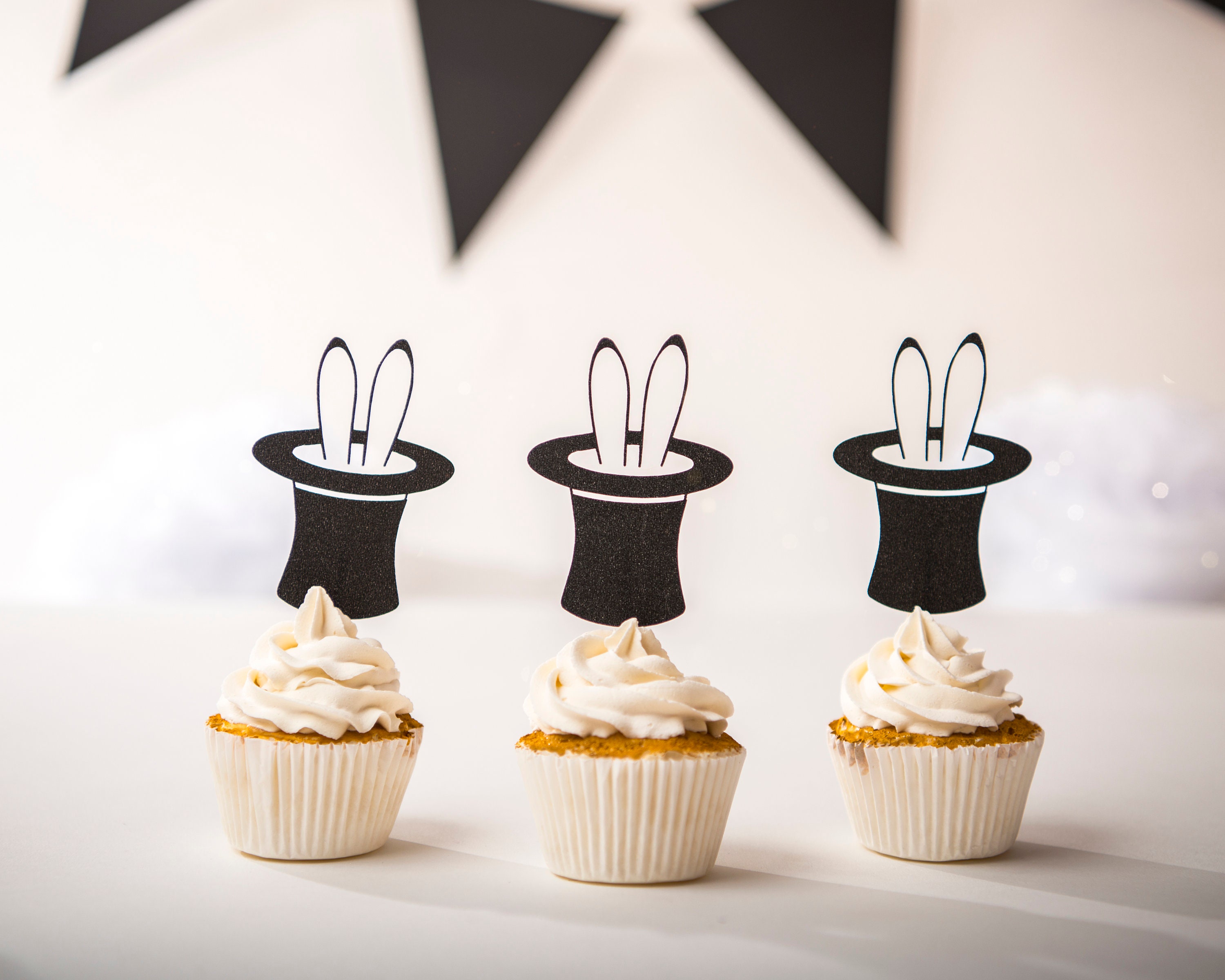 Magic Cupcake Toppers Magic Themed Party Decor Magician Etsy
