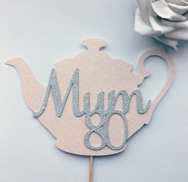 Teapot Cake Topper Tea Party Cake Topper Afternoon Tea Etsy
