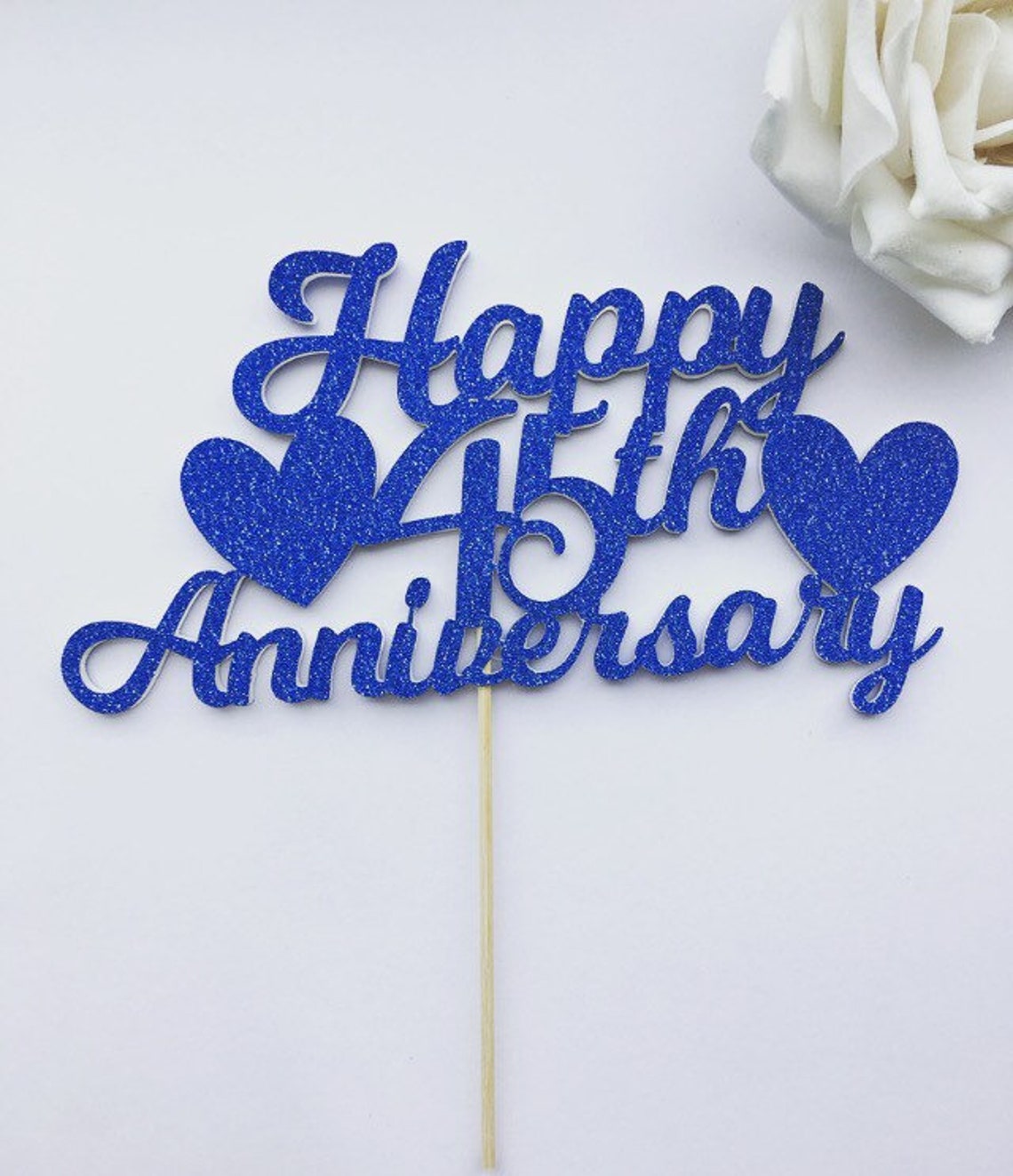 45th Anniversary Cake Topper Sapphire Wedding Anniversary