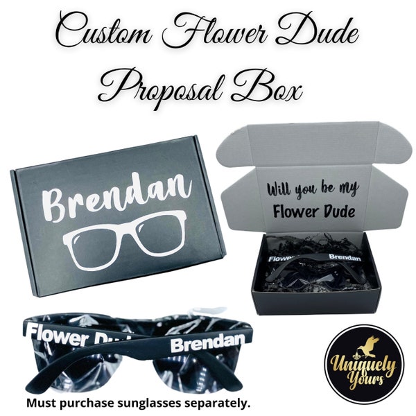 Flower Dude Gift Box | Flower Man Personalized Proposal Gift Box | Custom Gift Party Wedding Favor | Thank You Gift | Groomsman Favor Gift