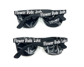 Flower Dude, Flower Bro,Ring Bearer, Ring Security Custom Sunglasses | Personalized Usher Sunglasses | Kids, Adult, Wedding Party Sunglasses