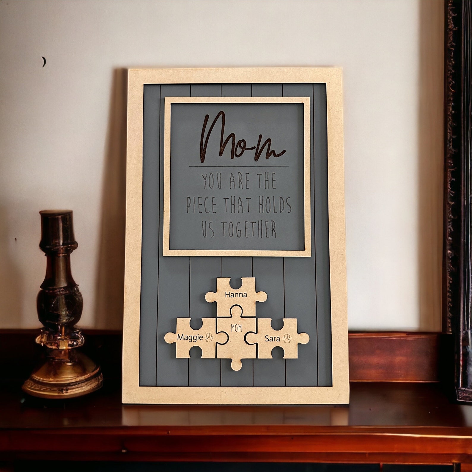 Mother's Day Puzzle Sign, Gift for Mom, Moms Day Gift, Gift for Her,mom