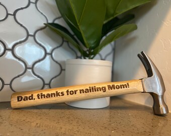 Fathers Day Gift for Dad from Kids, Personalized Hammer, Daughter, Son, Grandpa, Papa, Present for Dad