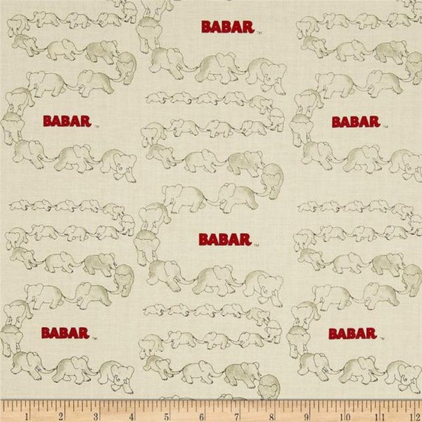 1/2 Yard Babar by Camelot Fabrics  100% Cotton Fabric 'quilting quality' Out of Print