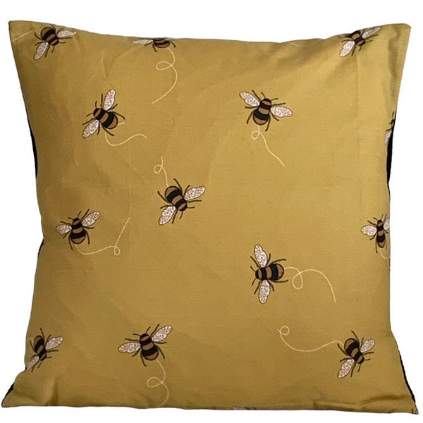 Leaf Winged Bee Print, cushion cover, 12”, 14”, 16”, Gift Idea, **Last Two**