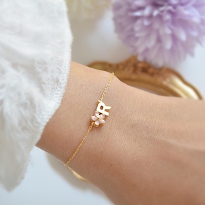 Pulsera de flor de cerezo, minimalista, regalo para niña de las flores, regalo para dama de honor, pulsera de sakura, pulsera de flor rosa, pulsera morada, regalo para ella
