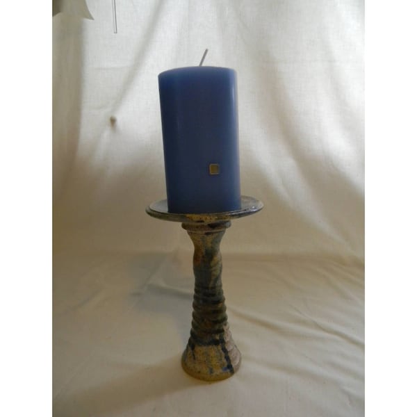 Pottery Pillar Holder / Pillar Candlestick