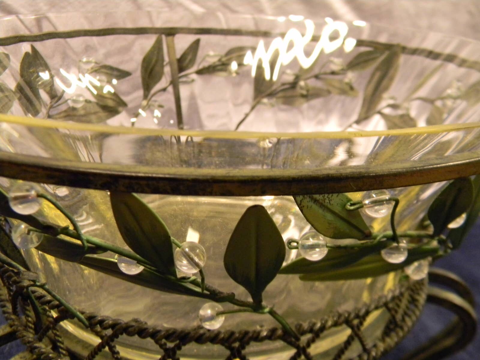 Partylite Garden Lites 3wick Candle Holder W. Glass Bowl, P8054 Etsy