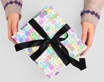 Boobies presentpapper, jätterullar och ark, personligt, miljövänligt, tjock kvalitet, presentpapper anpassat roligt
