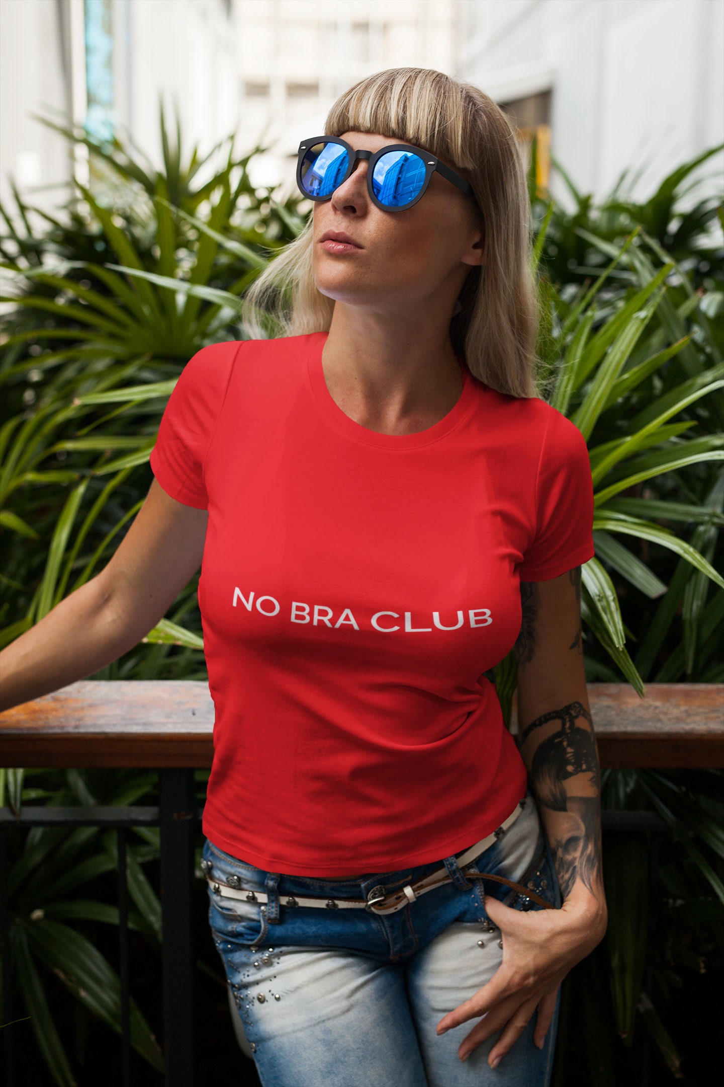 No Bra Club T-shirt - Etsy