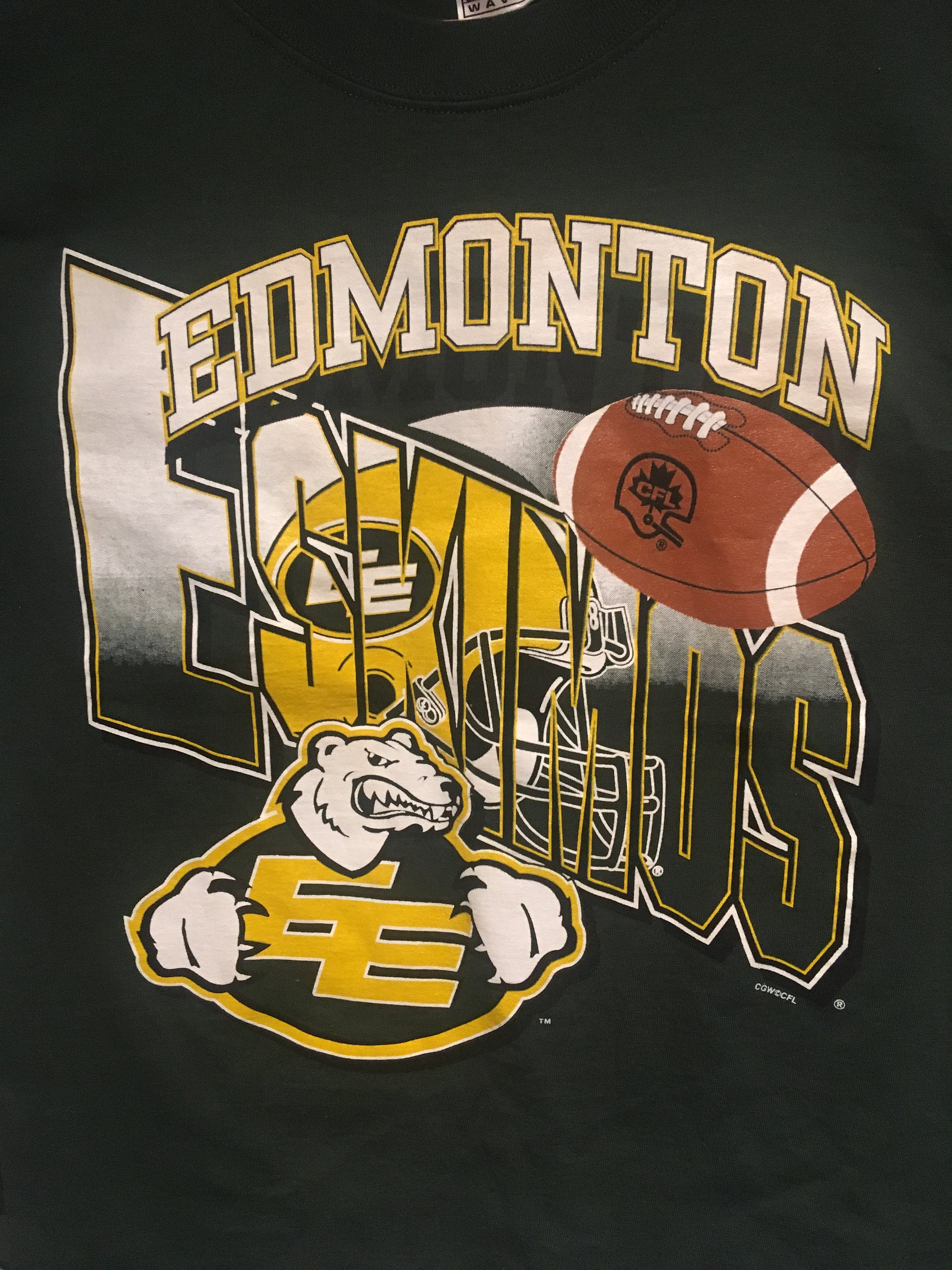 Vintage CFL Edmonton Eskimos Shirt. Size S. Etsy