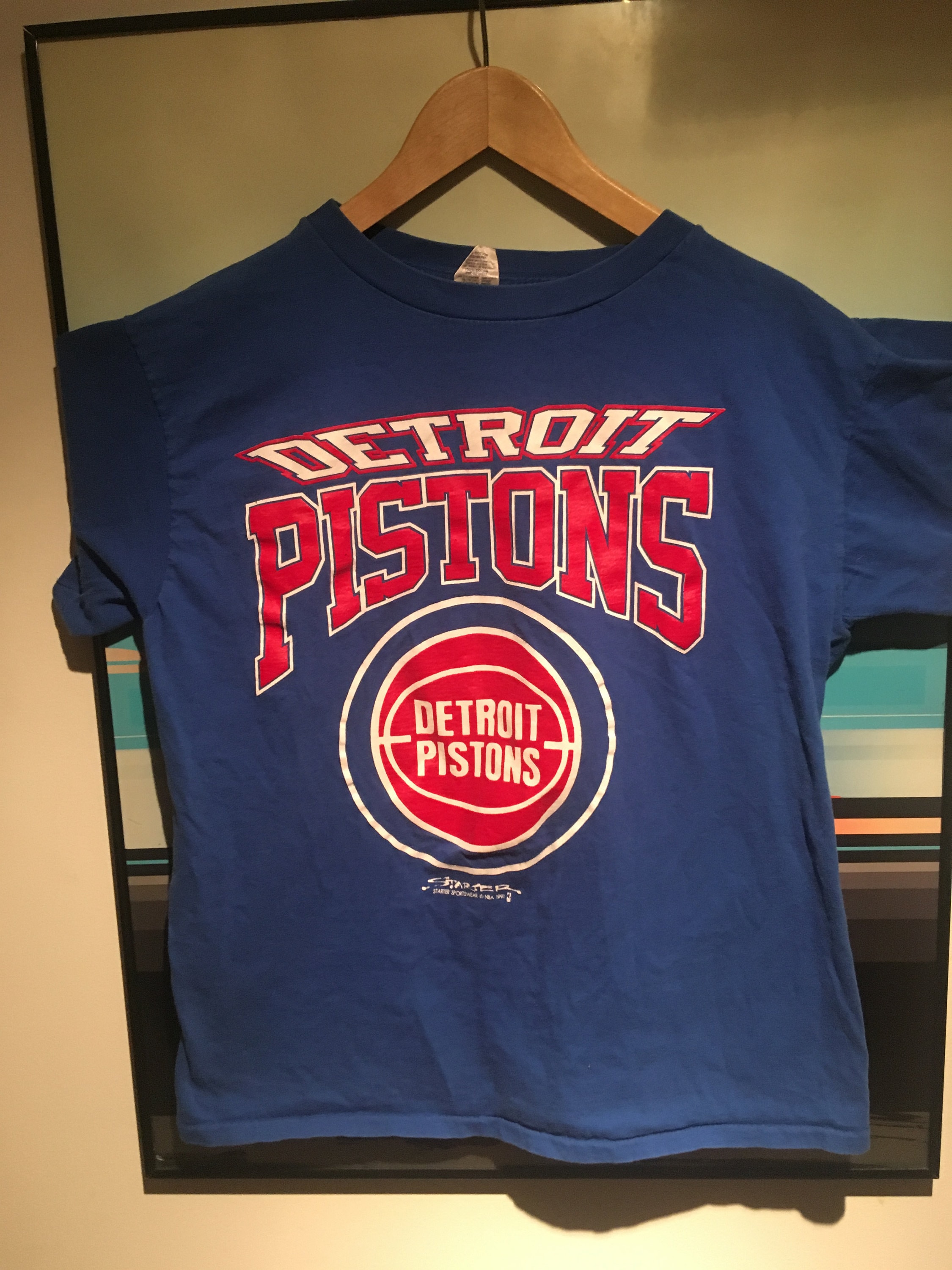 Vintage NBA (Nutmeg) - Detroit Pistons Bill Laimbeer Autographed T-Shirt 1990s X-Large