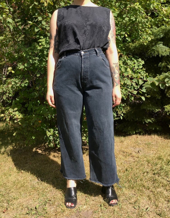 Vintage Wide-Leg Jeans Size 31-32 / Silver Jeans /