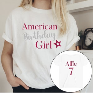American Birthday Girl - Custom Girls Birthday Shirt