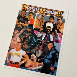 WrestleMania III WWF 4 inch weatherproof sticker