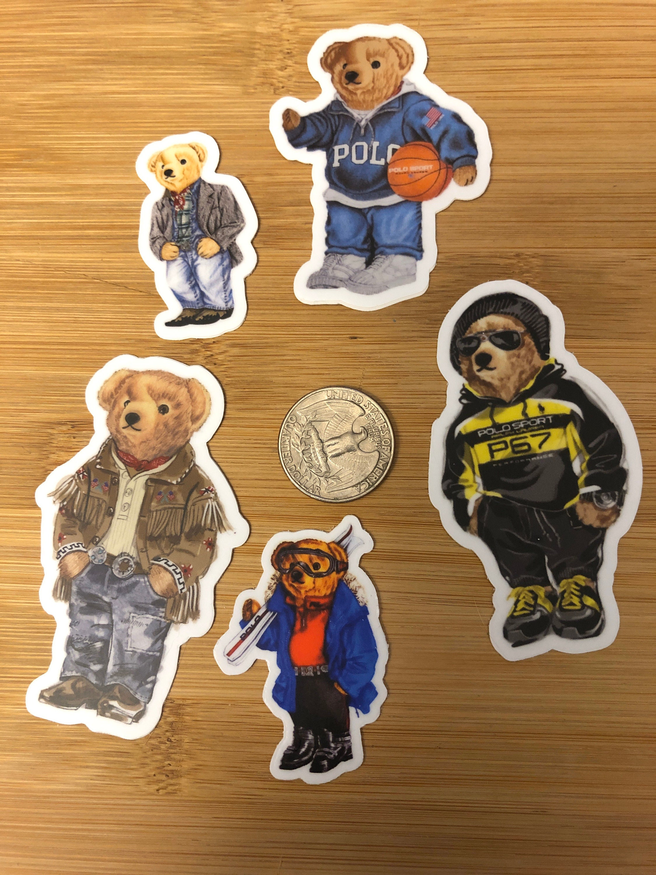 Ralph Lauren Polo Bear Stickers - Etsy New Zealand