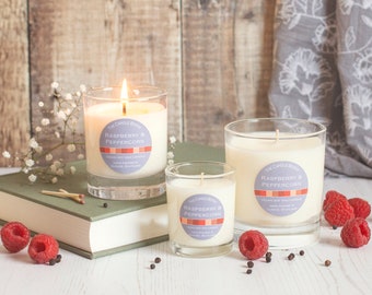 Raspberry and Peppercorn - soy wax candle