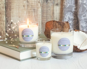 SUMMER SALE Bamboo and Coconut - soy wax candle