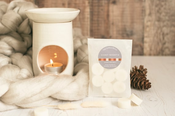 Autumn scents: vegan wax melts; Warming Honey & Tobacco; Cosy Nights; By the Fire