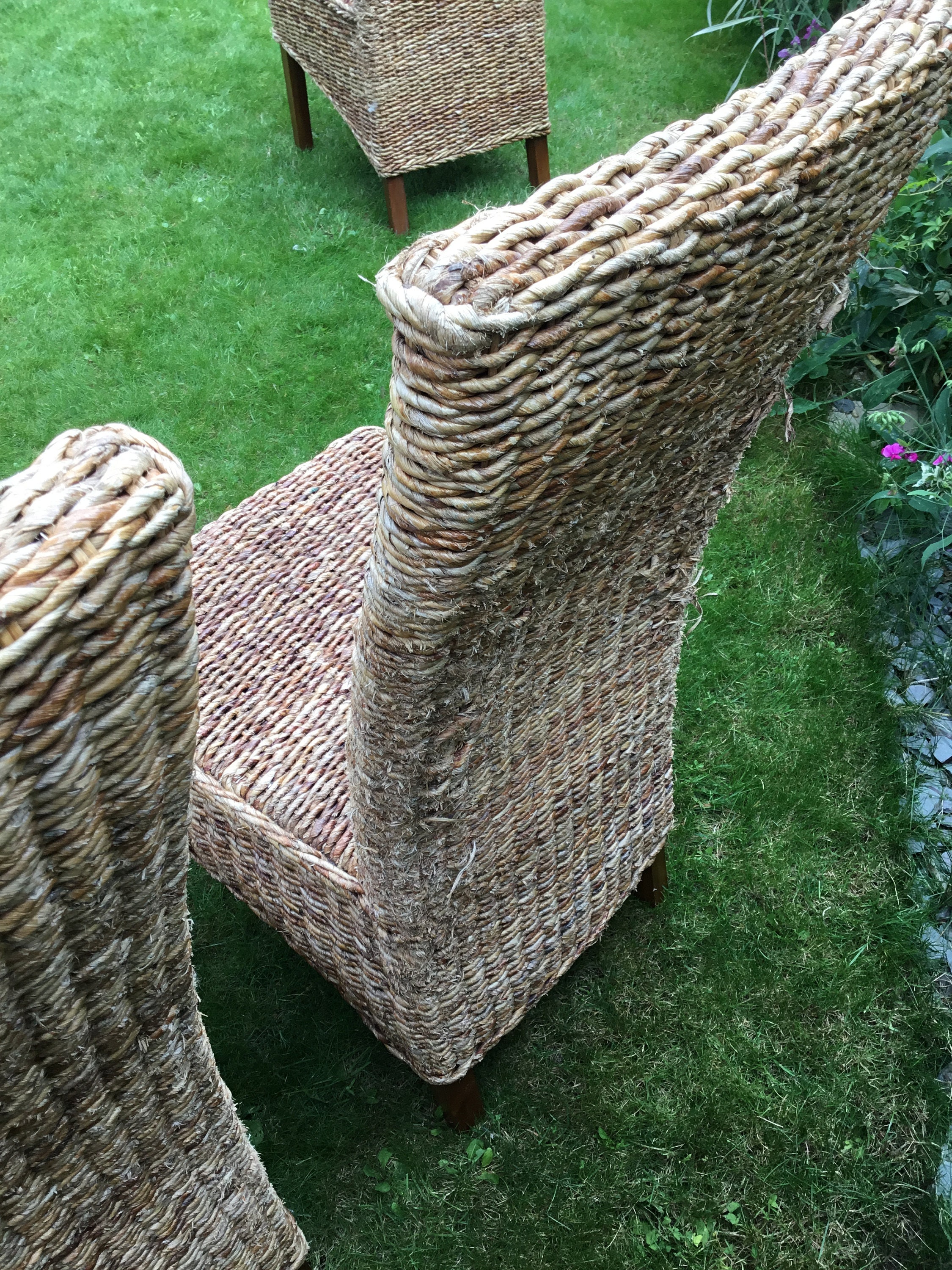 Stunning Set of Six Rattan Wicker High Back Dining Chairs Etsy