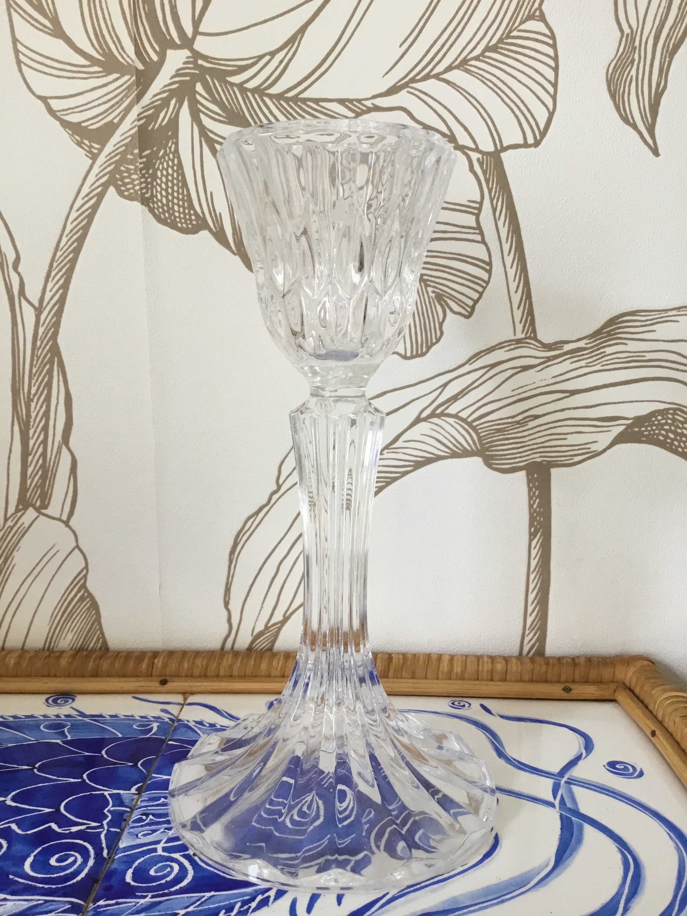 Glass Candle Stick Etsy