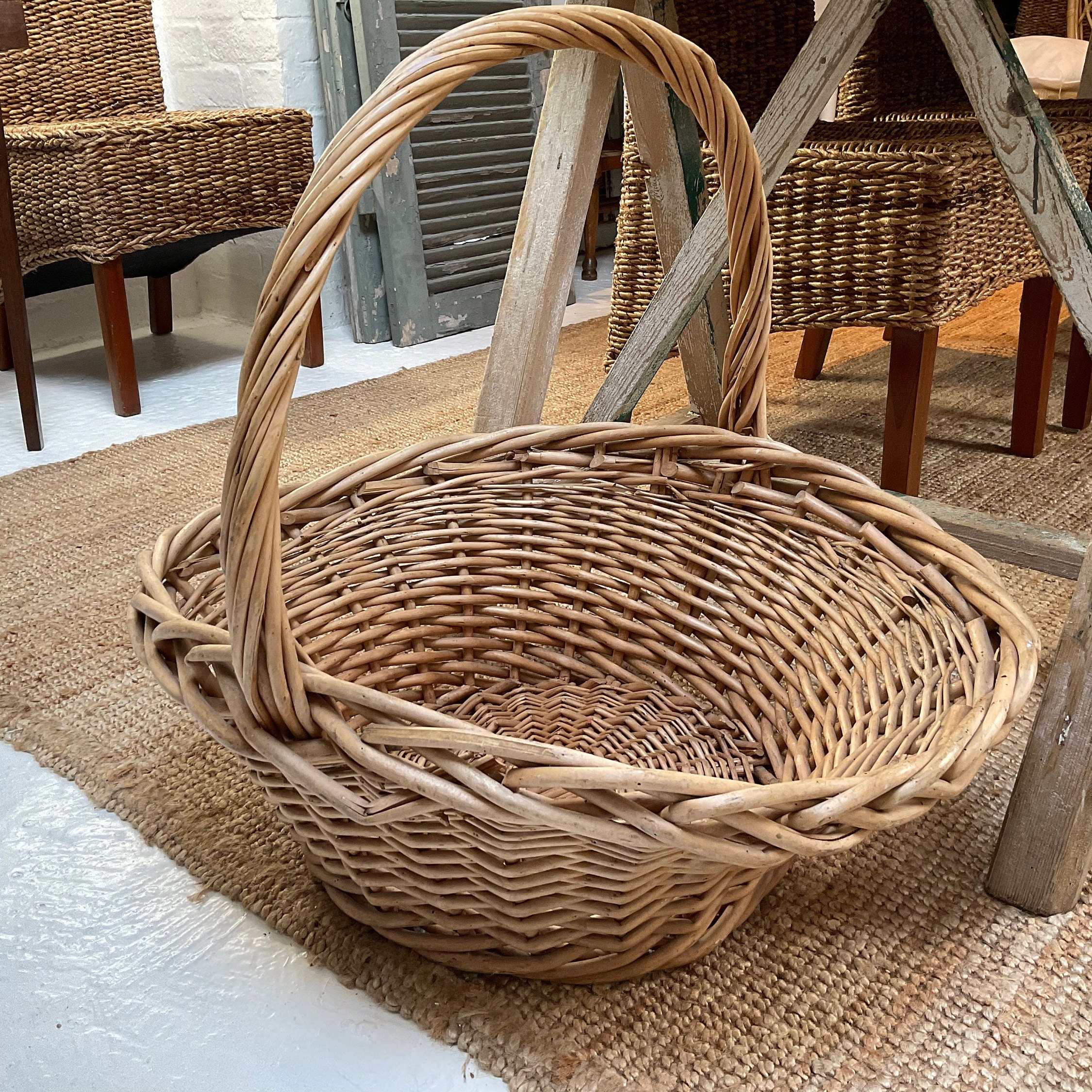 Giant Oversized Large Wicker Basket 60cm High X 67cm Wide - Etsy