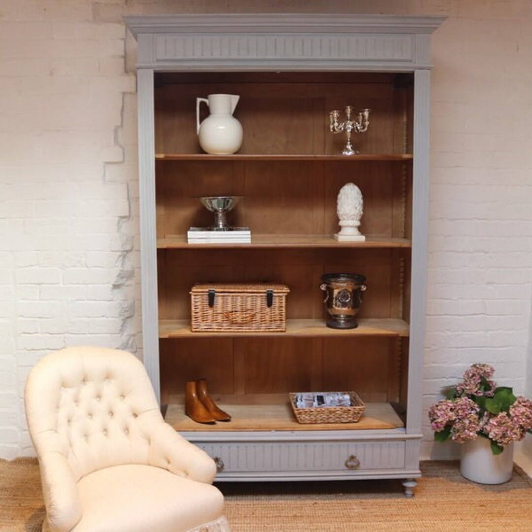 French Armoire Bookcase Shelving Unit 255cm High Etsy UK