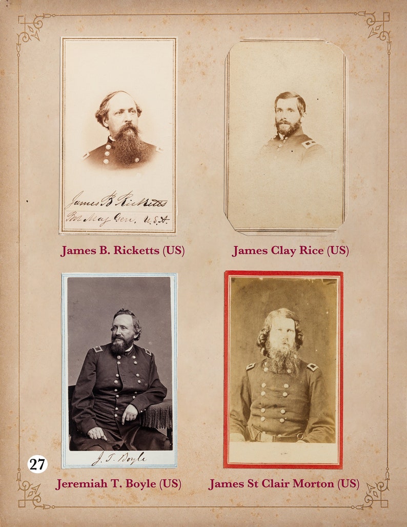 BOOK 8-1/2" X 11" Civil War Union Generals Cdv's 160 Plus CDVS Scanned