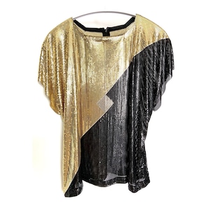 Vintage Whiting & Davis Chainmail Top: Studio 54 Party Shirt (10UK)