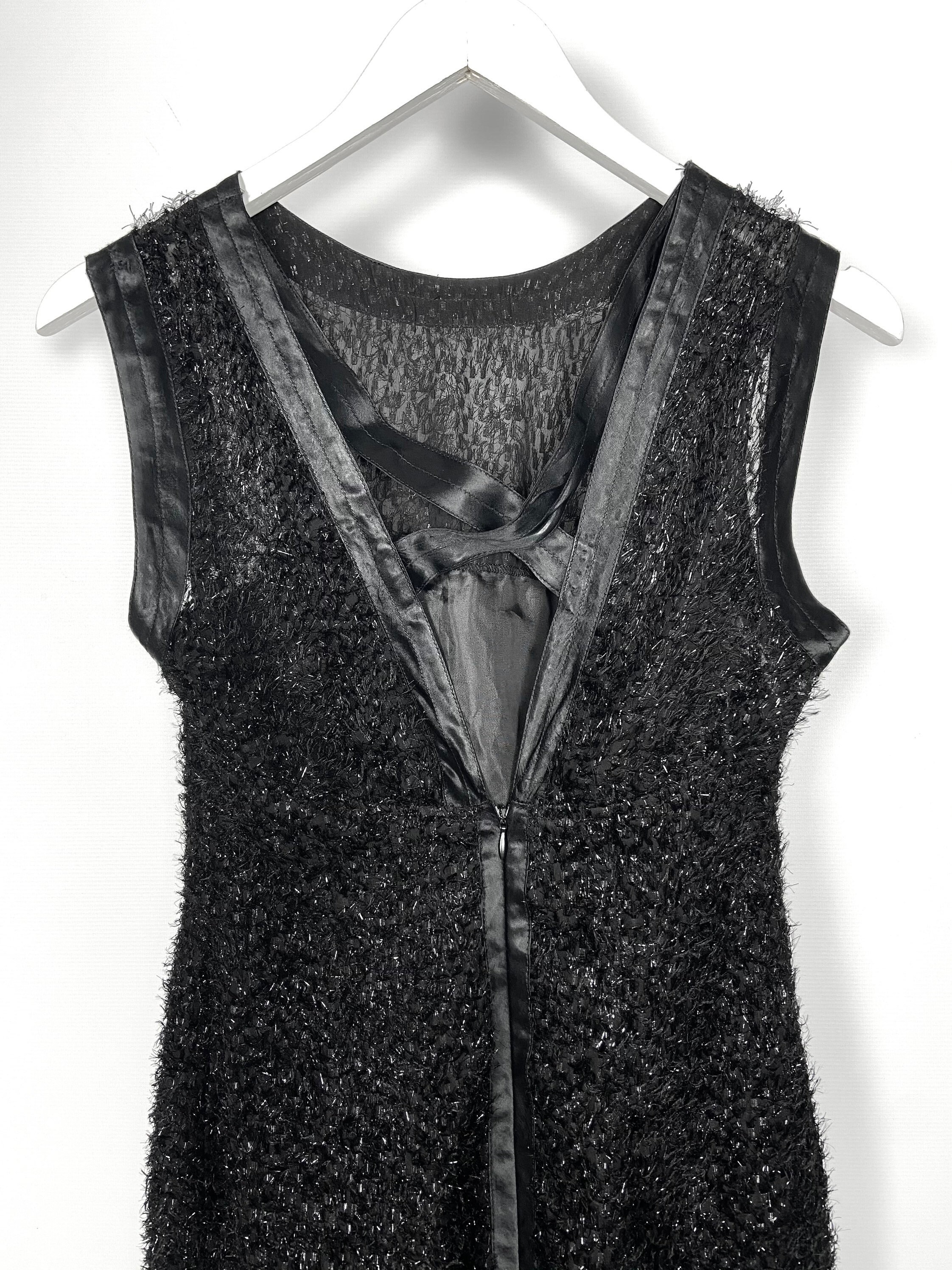 Elegant 80s Vintage Tinsel Dress in Black. Evening Black Etsy