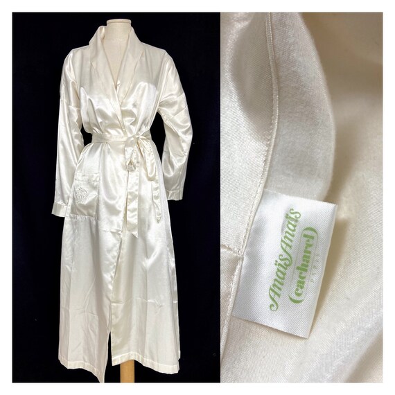 90s Cacharel Anais Anais Ivory Satin Robe. Sleek French | Etsy