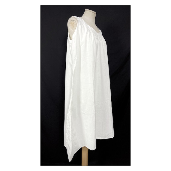 40s vintage country white cotton night dress. Pea… - image 3